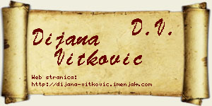 Dijana Vitković vizit kartica